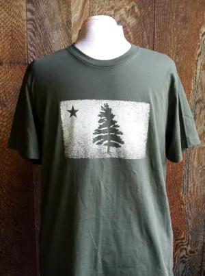 1901 Maine Flag Distressed Unisex T-Shirt - 3 colors
