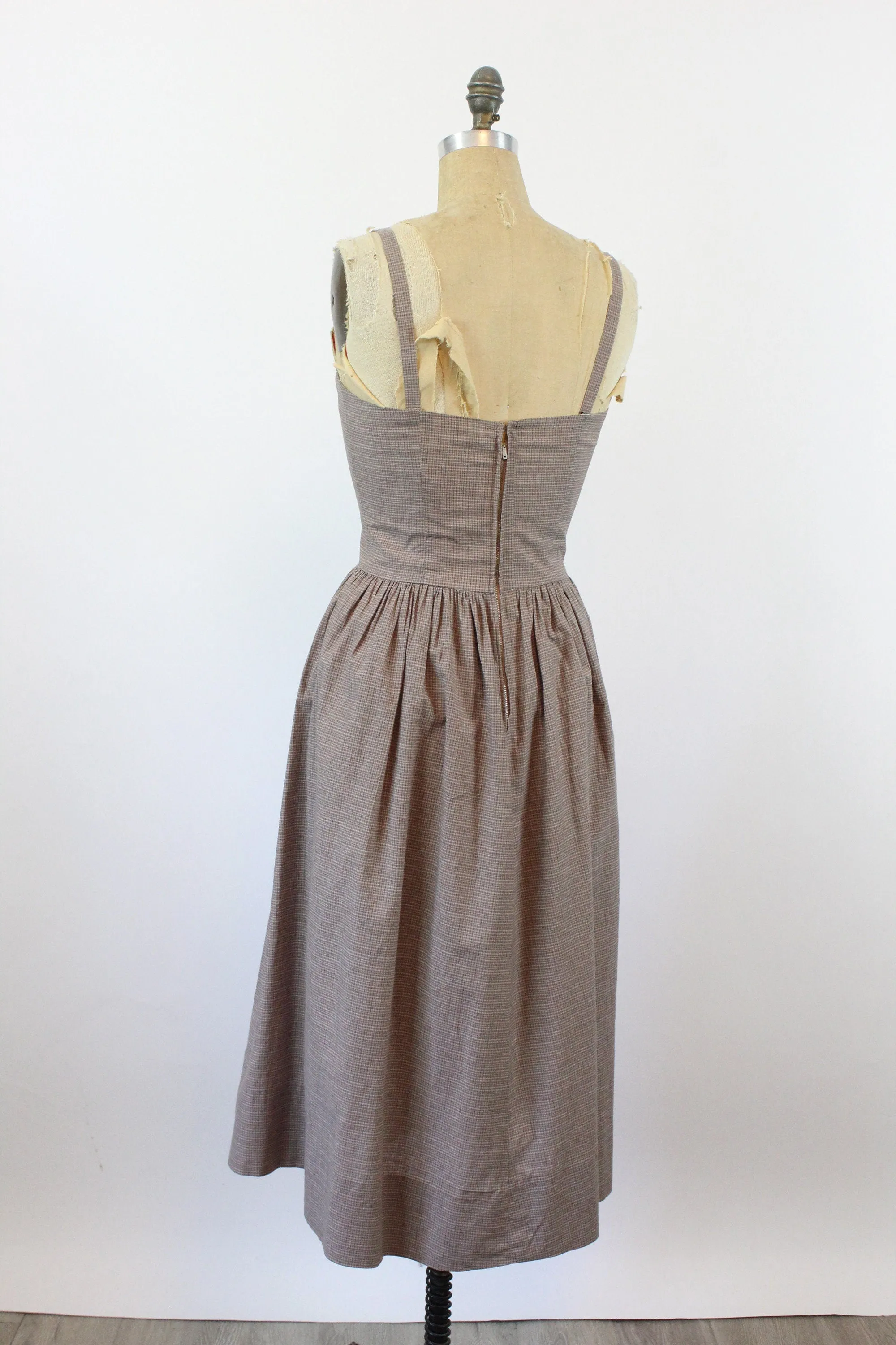 1940s rare LOUELLA BALLERINO dress cotton xs  | new spring