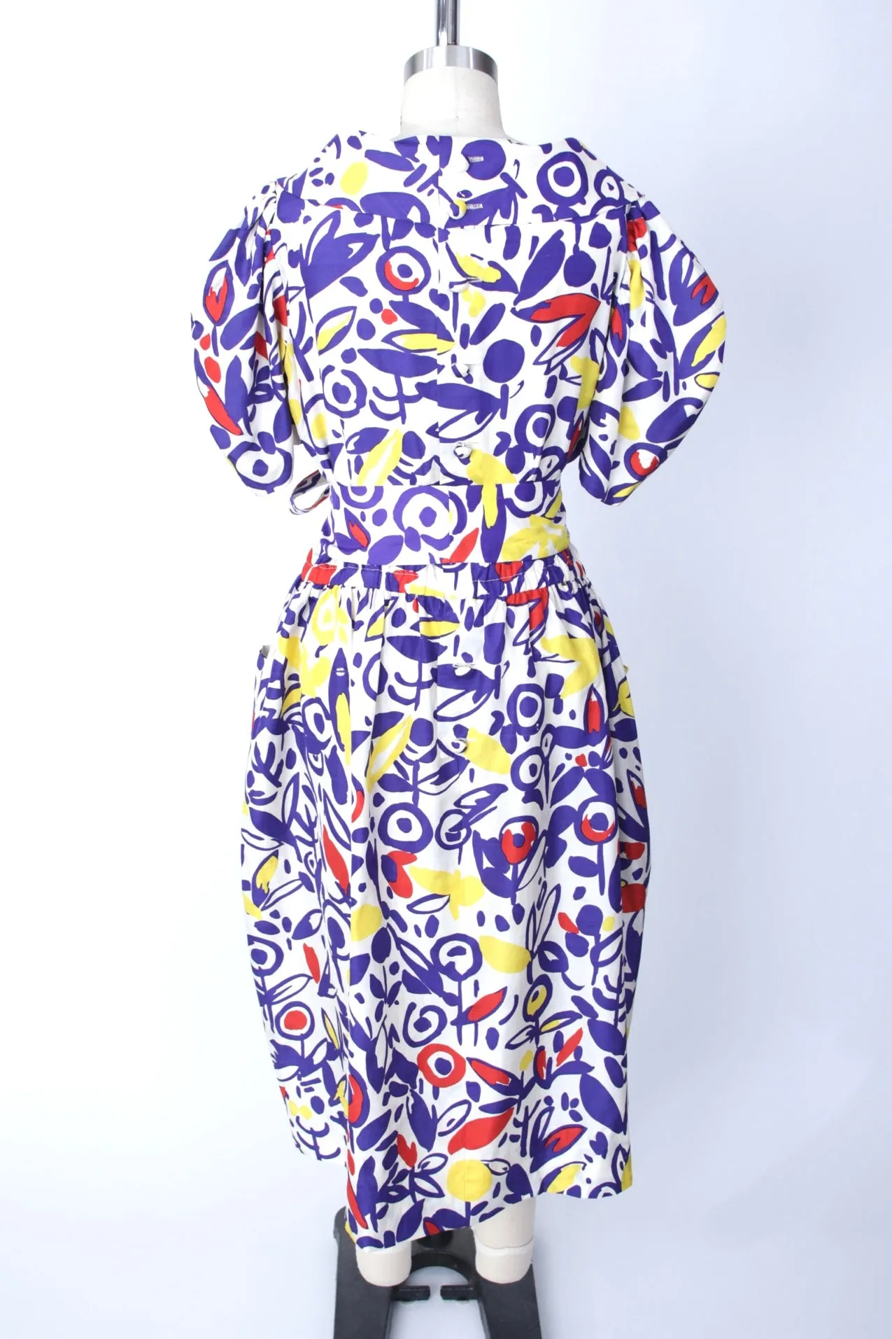 1980s Jean Patou x Christian Lacroix Silk Printed Dress