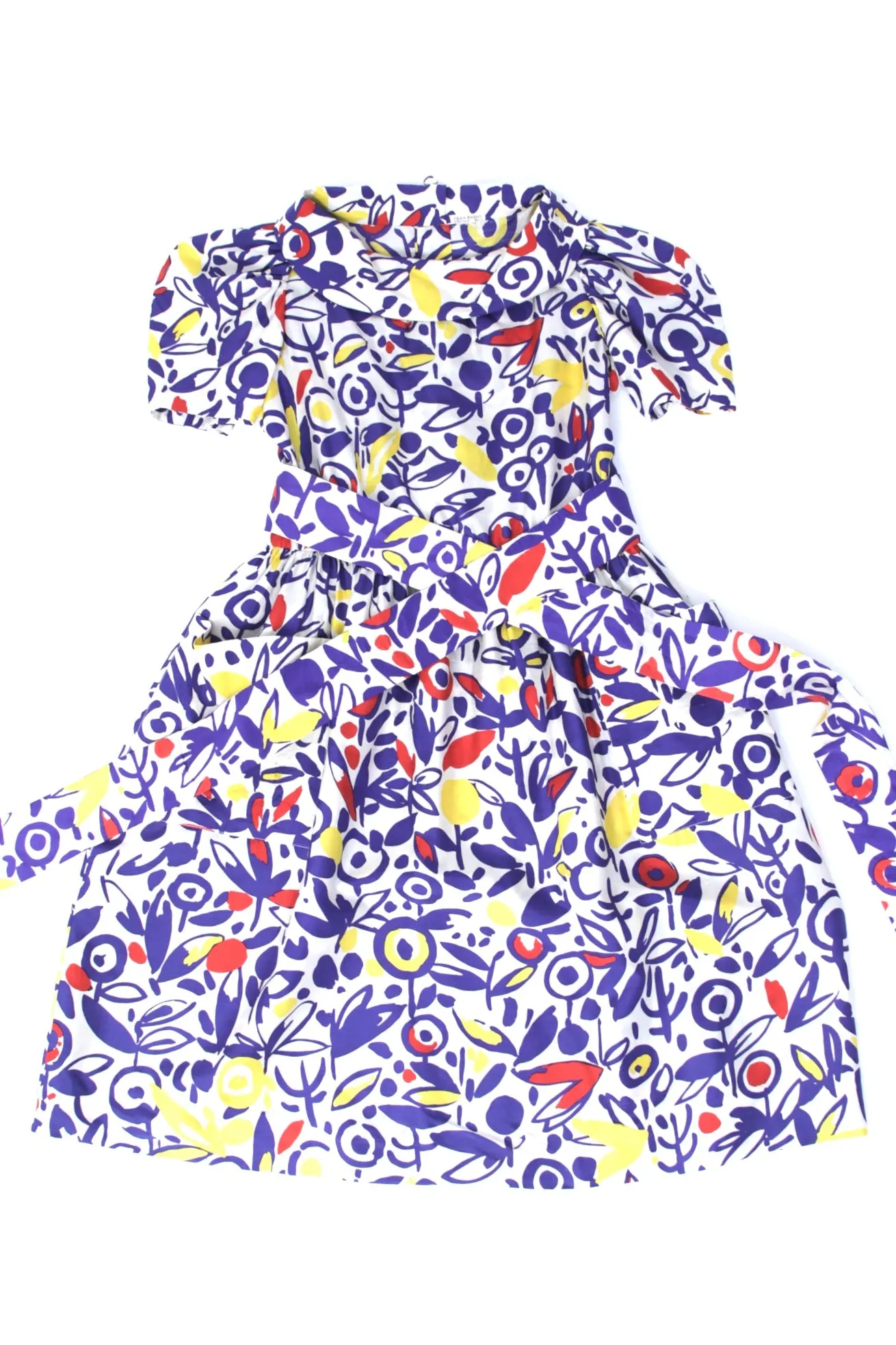 1980s Jean Patou x Christian Lacroix Silk Printed Dress