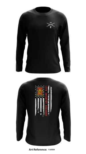 2-14 Infantry Battalion Store 1 Core Men's LS Performance Tee - fJASsX