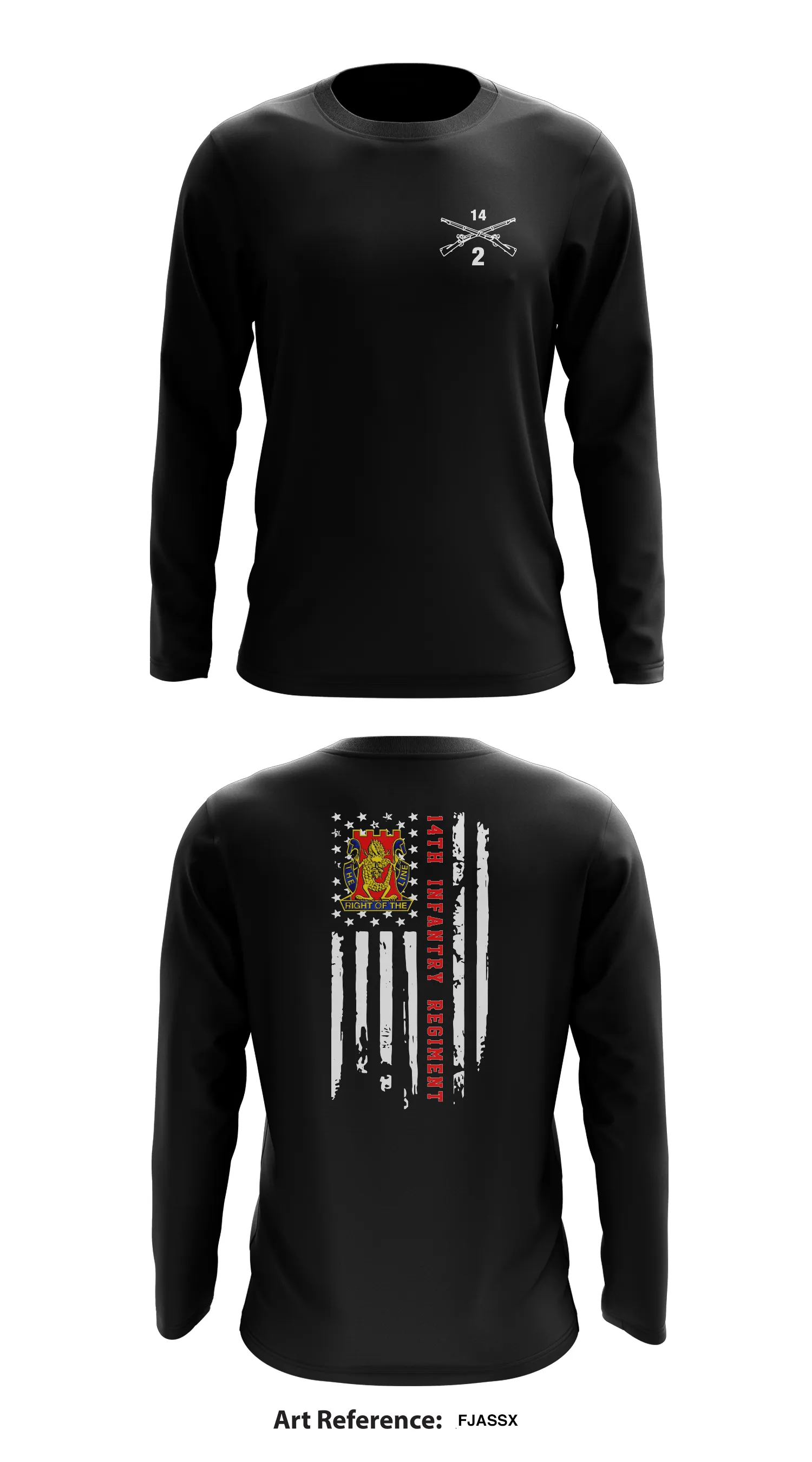 2-14 Infantry Battalion Store 1 Core Men's LS Performance Tee - fJASsX