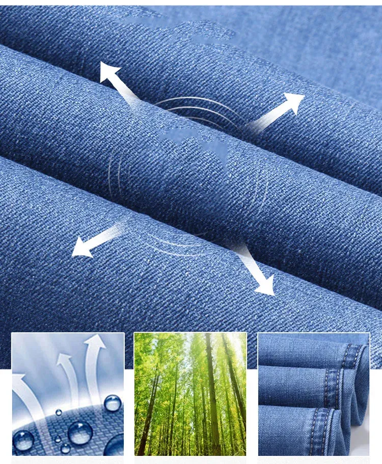 2025 Spring/Summer Men's Classic Business Jeans – Stretch Straight Denim Pants