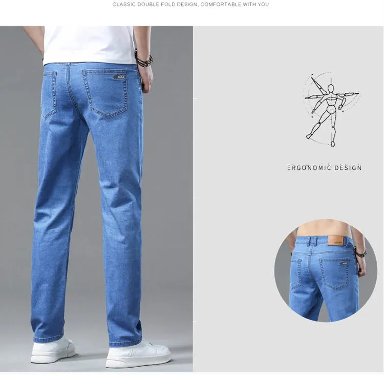 2025 Spring/Summer Men's Classic Business Jeans – Stretch Straight Denim Pants