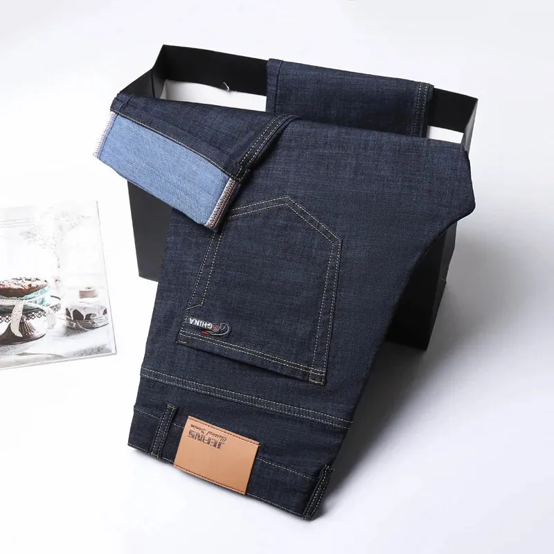 2025 Spring/Summer Men's Classic Business Jeans – Stretch Straight Denim Pants