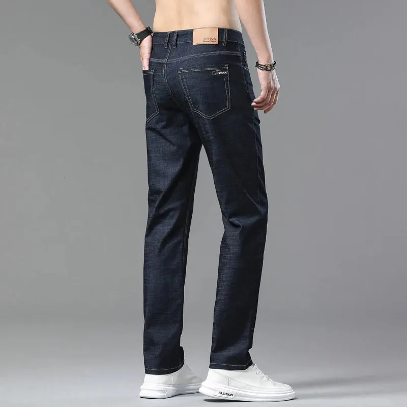 2025 Spring/Summer Men's Classic Business Jeans – Stretch Straight Denim Pants
