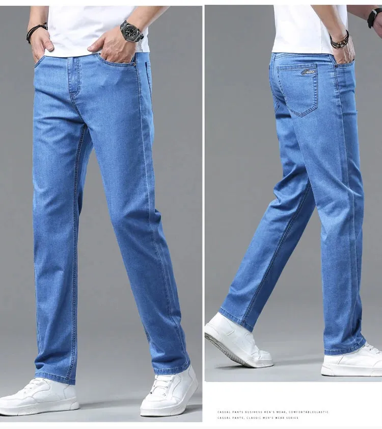 2025 Spring/Summer Men's Classic Business Jeans – Stretch Straight Denim Pants