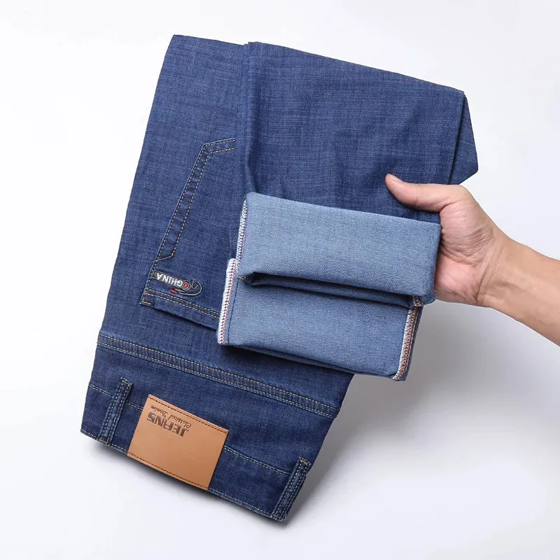 2025 Spring/Summer Men's Classic Business Jeans – Stretch Straight Denim Pants
