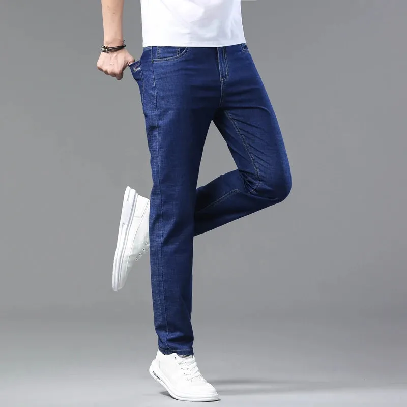 2025 Spring/Summer Men's Classic Business Jeans – Stretch Straight Denim Pants