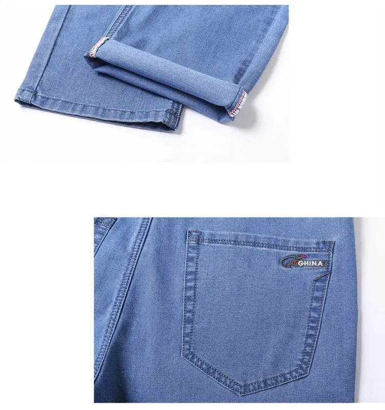 2025 Spring/Summer Men's Classic Business Jeans – Stretch Straight Denim Pants