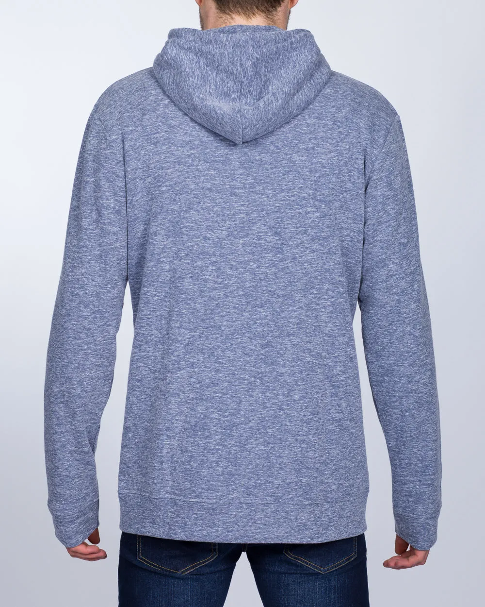 2t Zip Up Tall Hoodie (blue marl)
