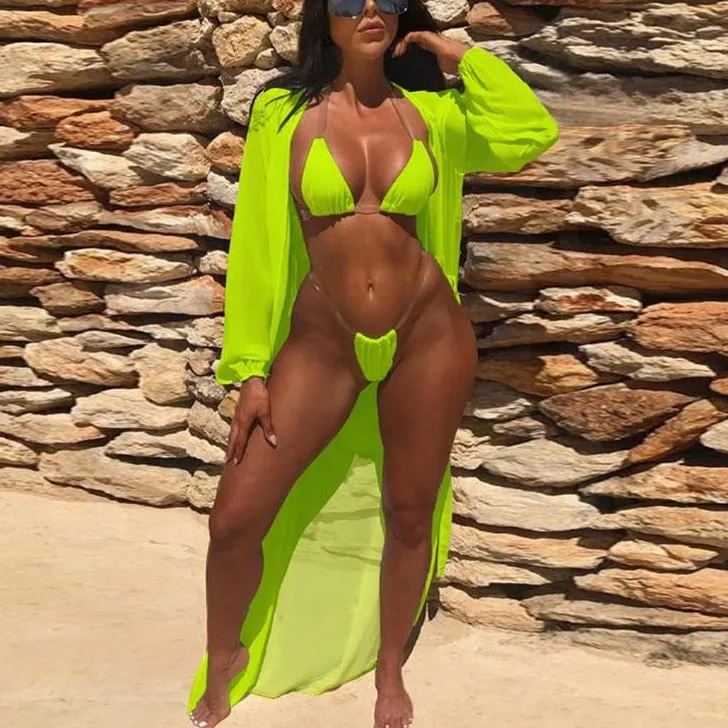 3 colors 3-piece beach sexy set