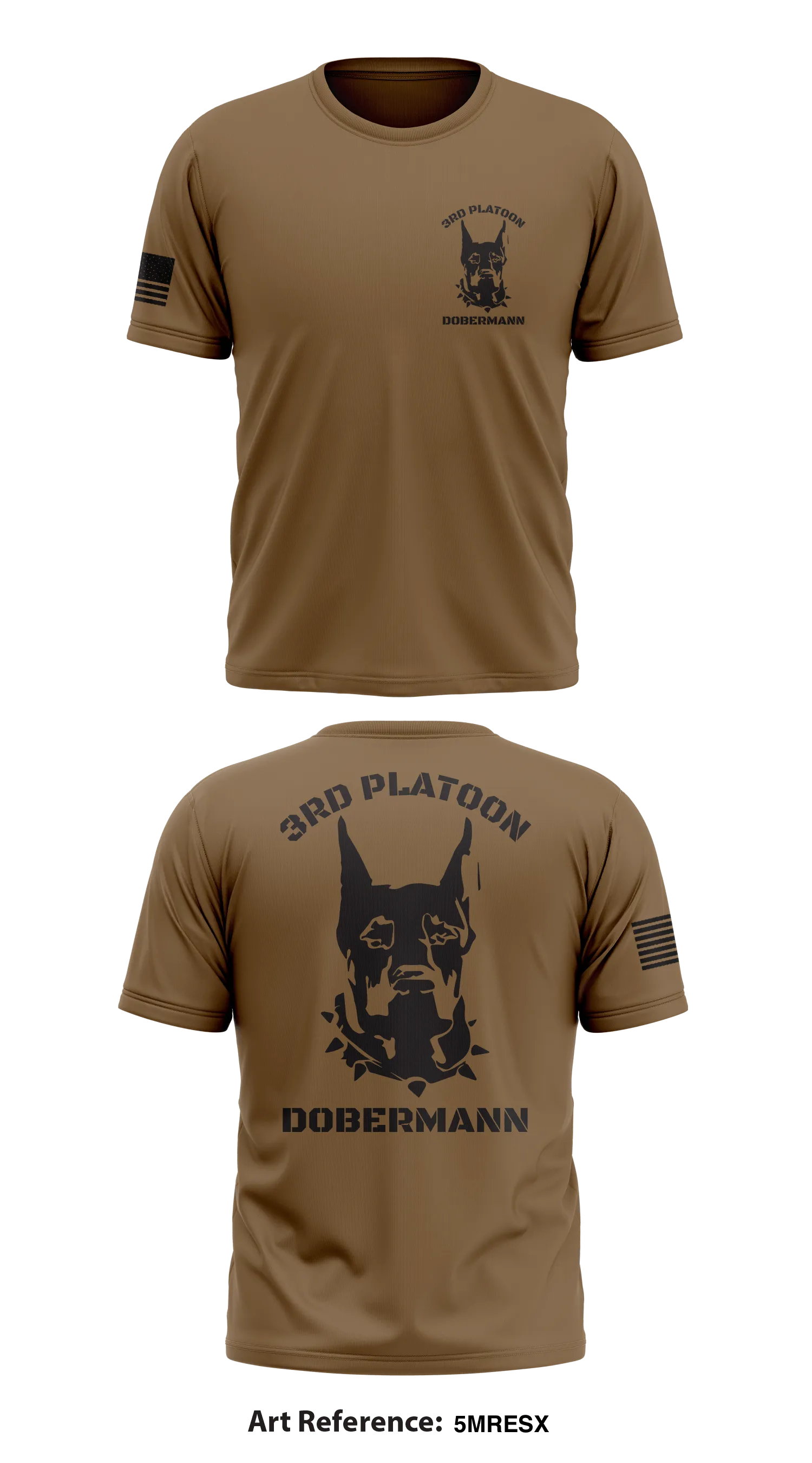 3RD PLATOON DOBERMANN Store 1 Core Men's SS Performance Tee - 5mResx