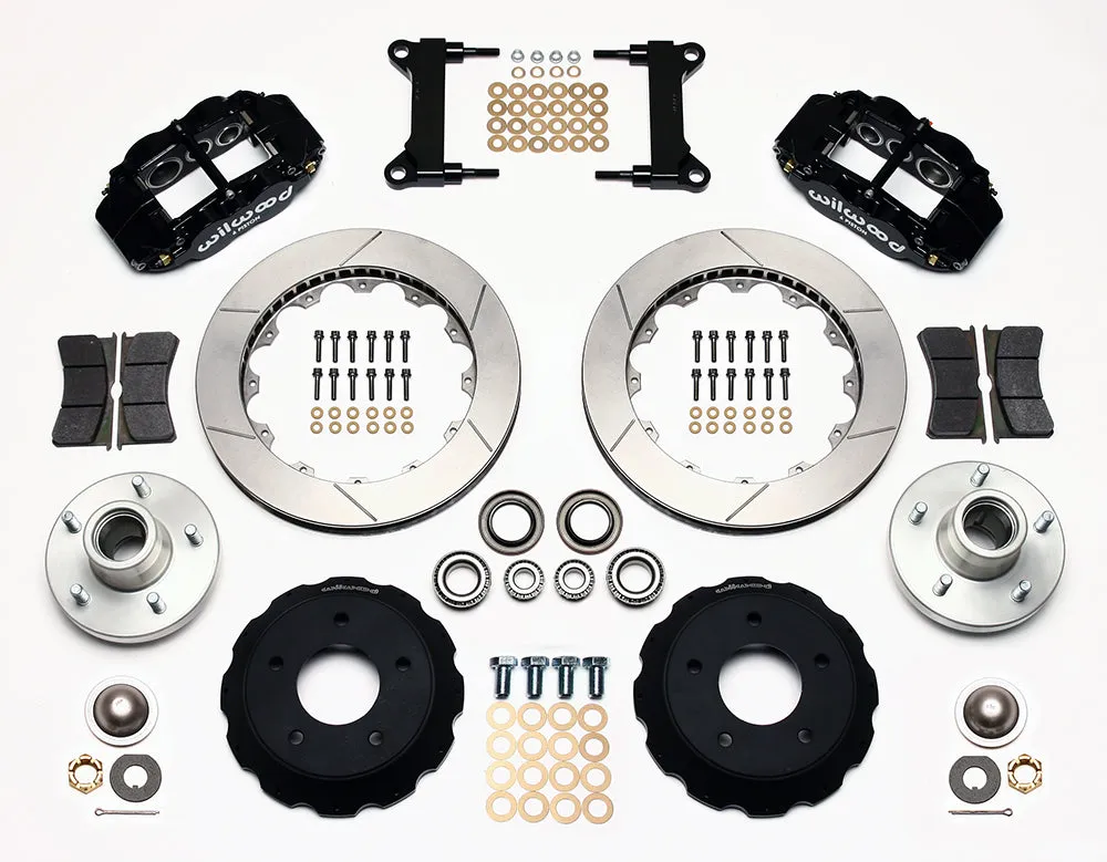 71-72 CHEVY C10 FULL DISC BRAKE KIT & RIDETECH SPINDLES,13" ROTORS,BLACK CALIPER
