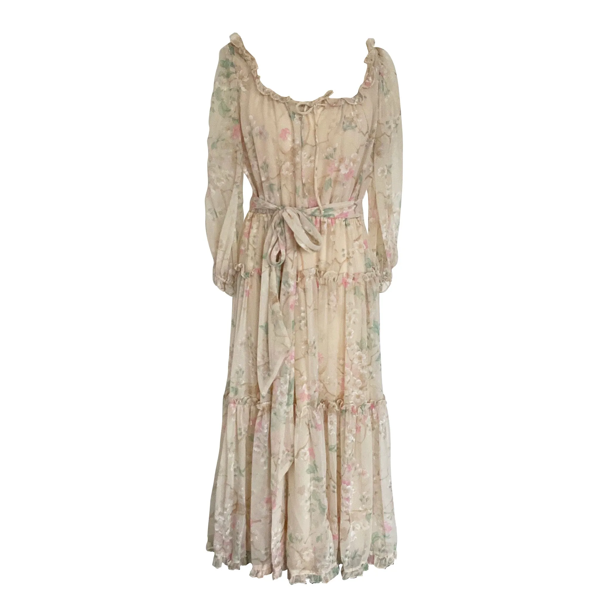 A J Bari floral organza dress