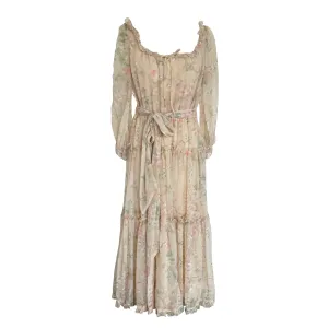 A J Bari floral organza dress