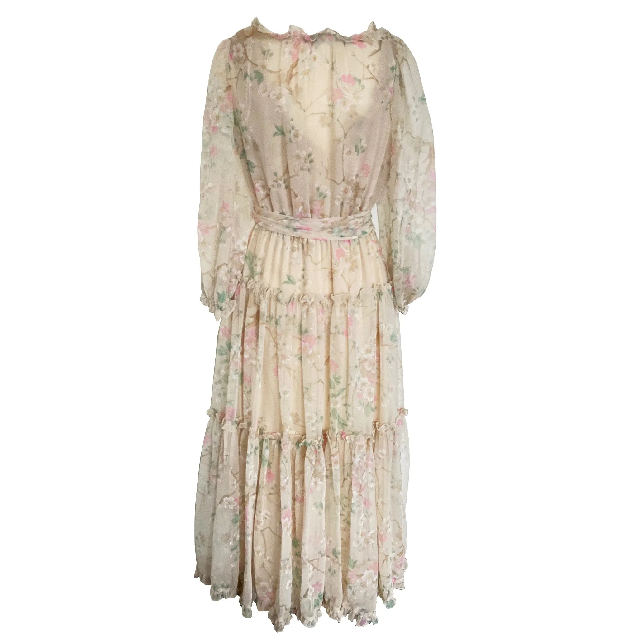 A J Bari floral organza dress