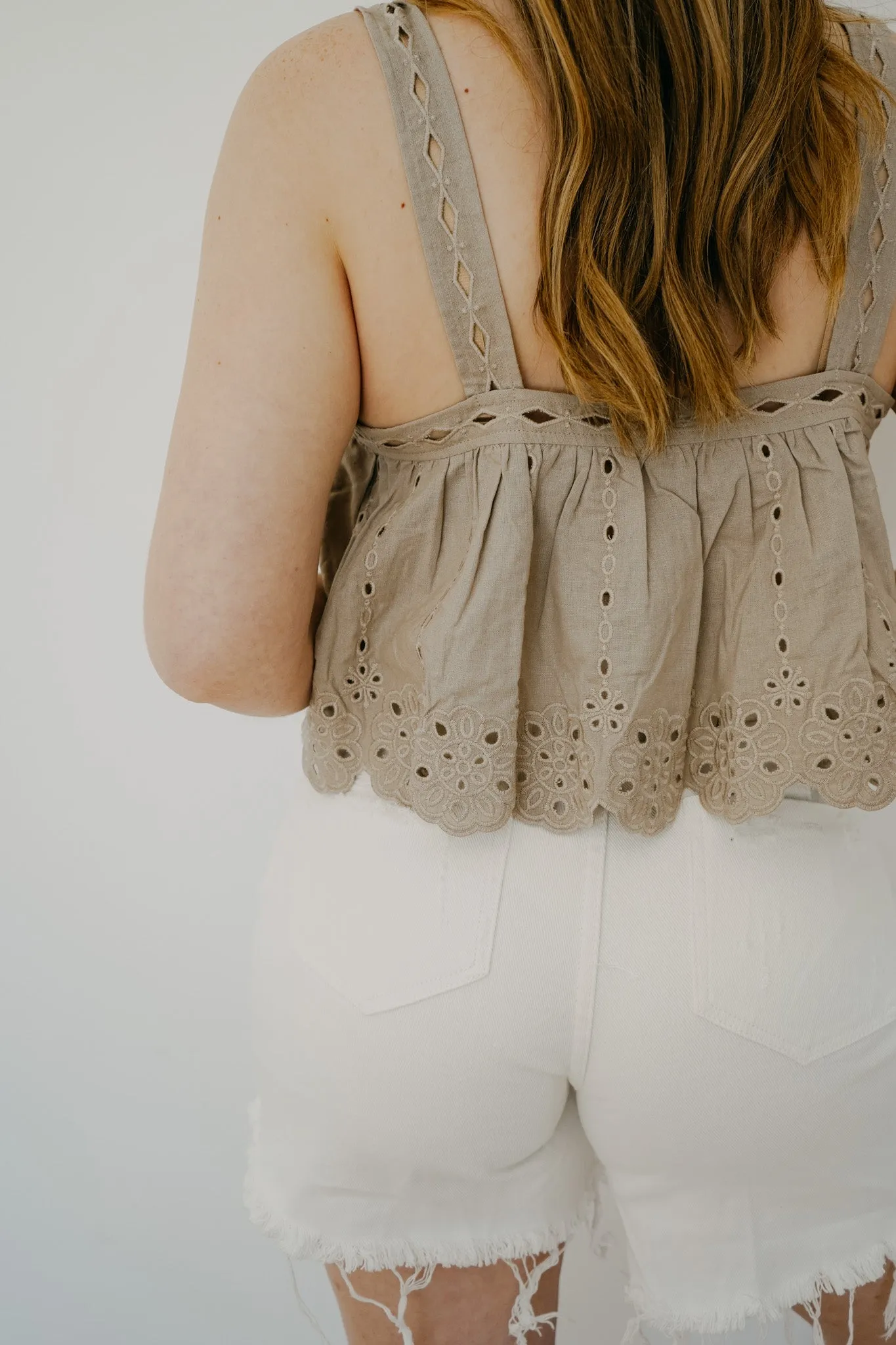 Abby Ivory Denim Shorts