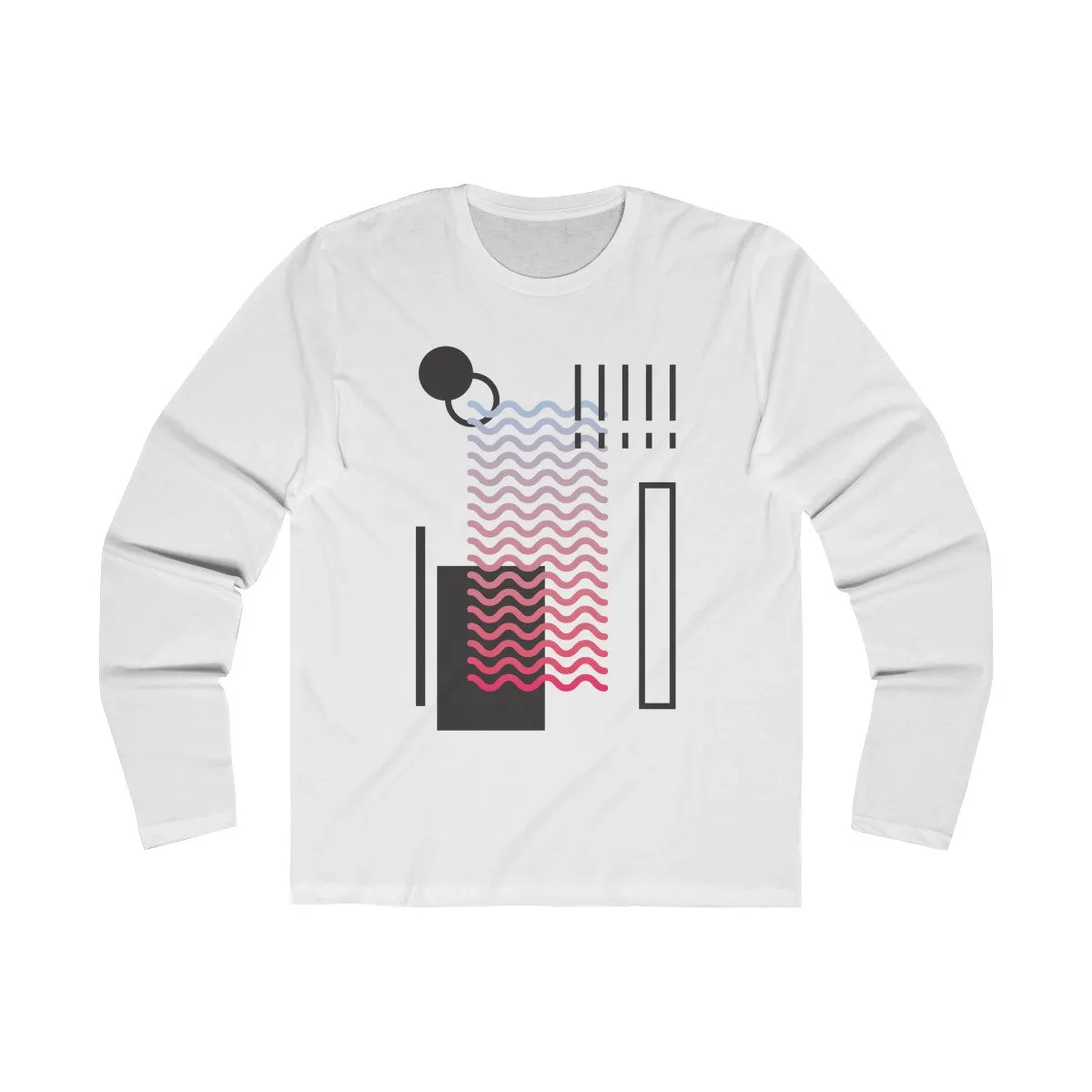 ABSTRACT 3 <br>men's long sleeve <br>crew tee
