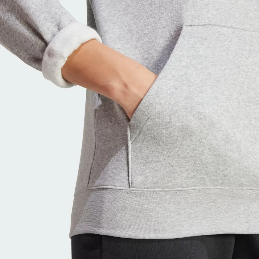 Adidas Womens Small Logo FeelCozy Hoody - Grey