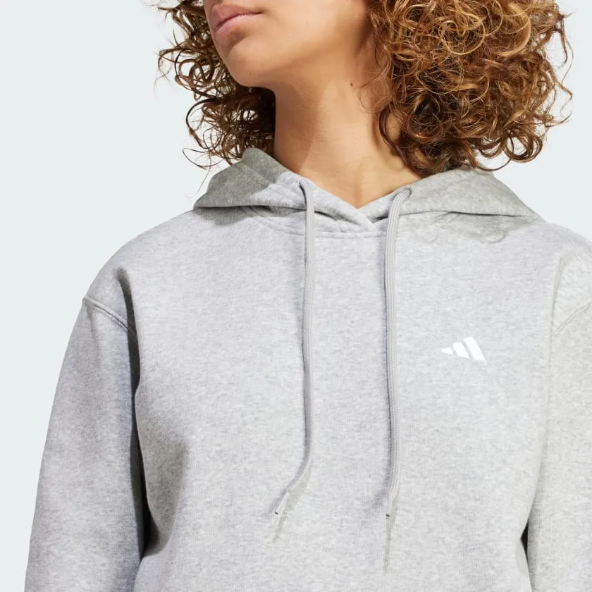 Adidas Womens Small Logo FeelCozy Hoody - Grey