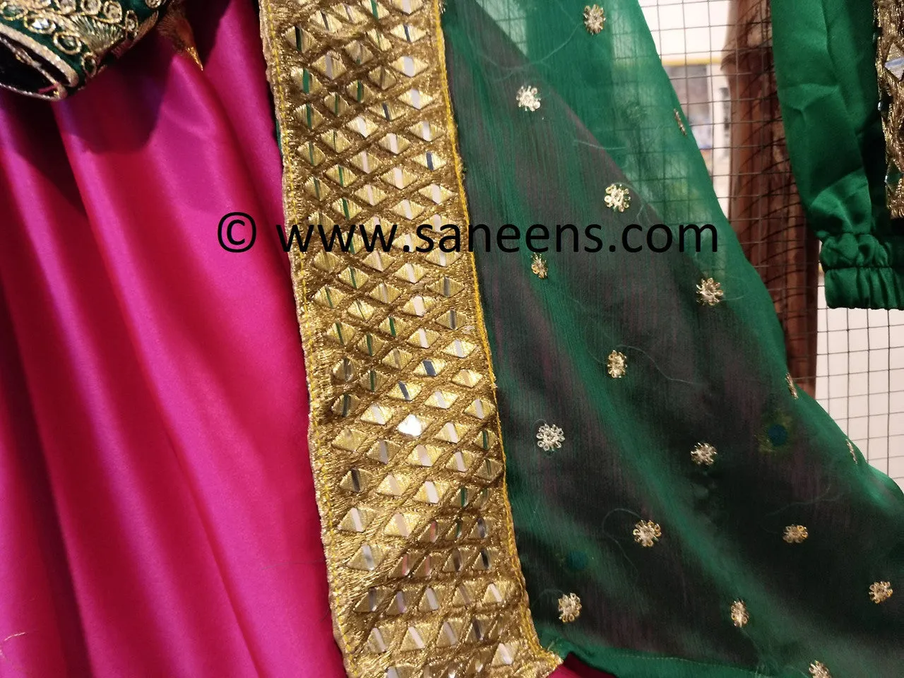Afghan Mirror Work Pink Dress