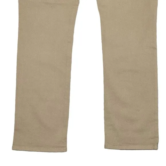 Ag Jeans 31 The Mari High Rise Slim Straight Denim Twill Khaki Preppy Classic