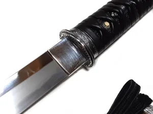 Aiguchi Style Kanata with Silver Fittings and Walnut Saya