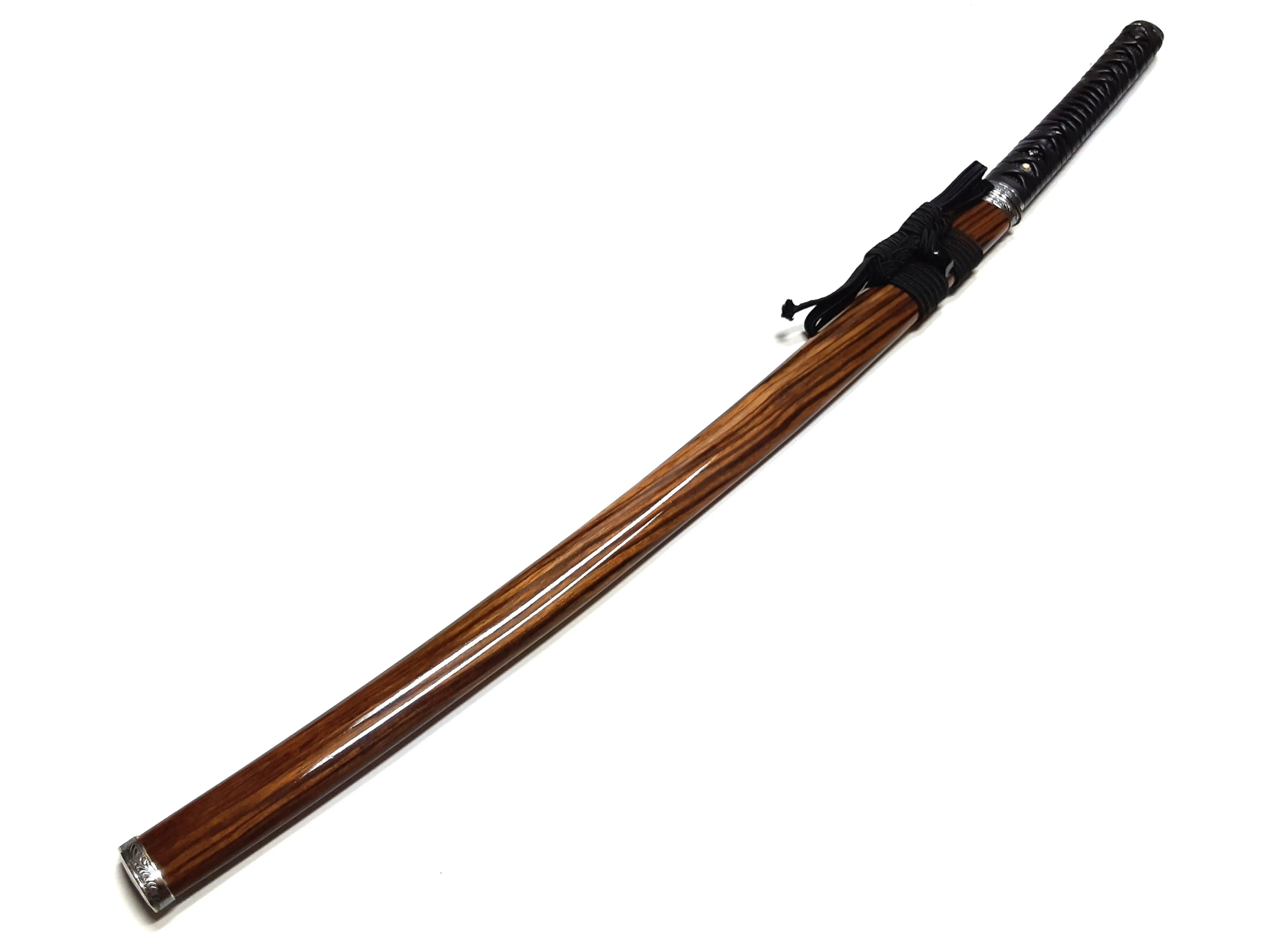 Aiguchi Style Kanata with Silver Fittings and Walnut Saya