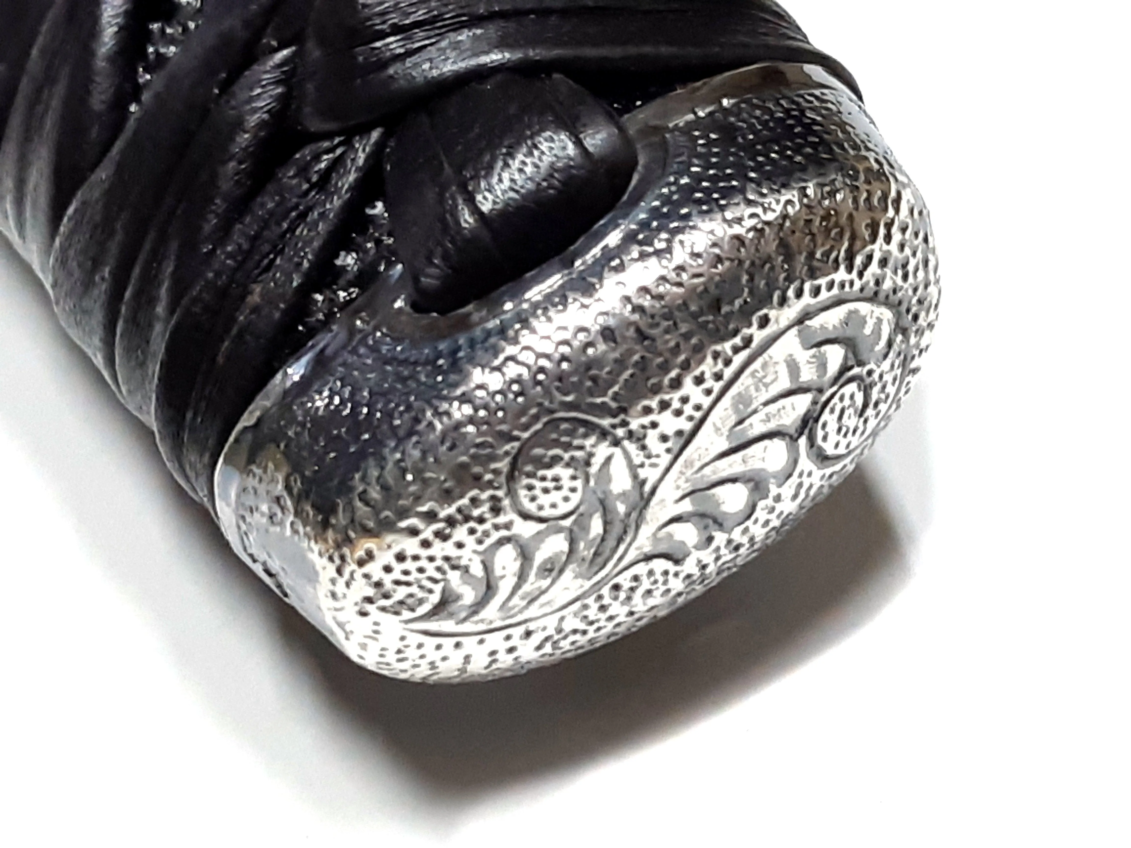 Aiguchi Style Kanata with Silver Fittings and Walnut Saya