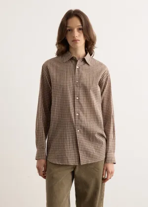 Airy Light Cotton Check Big Shirt