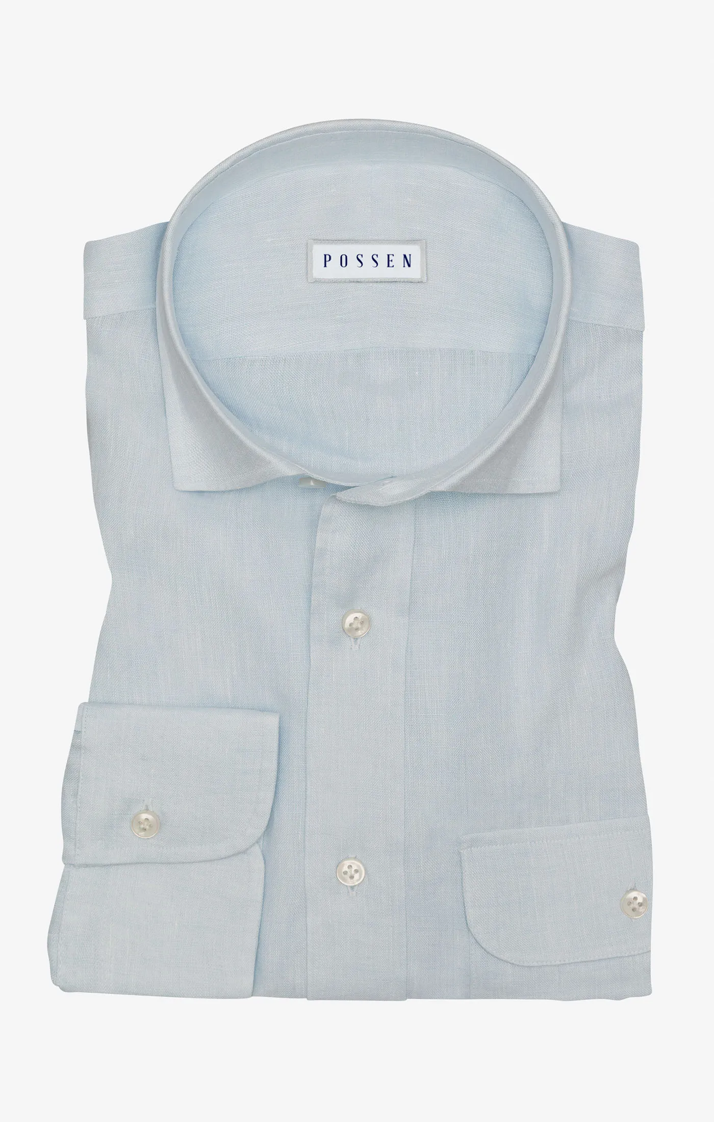 Albini Ice Blue Pure Linen Batiste