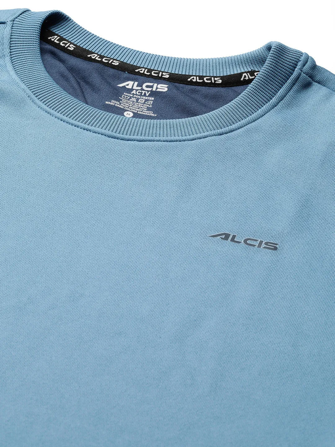 Alcis Men Blue Solid Sweatshirt