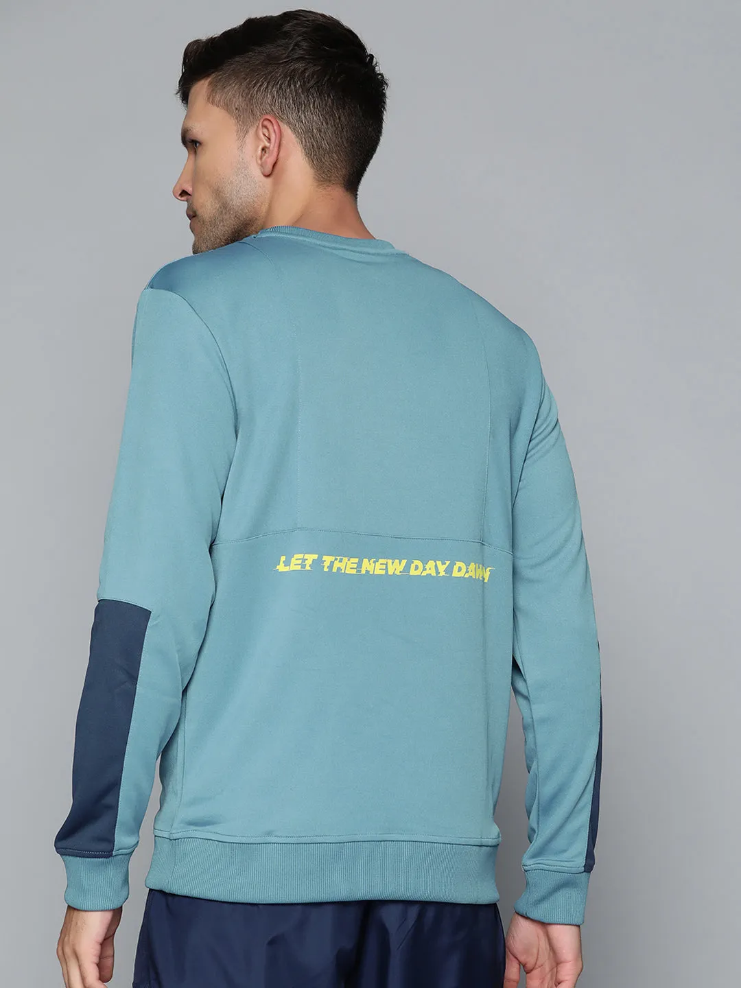 Alcis Men Blue Solid Sweatshirt