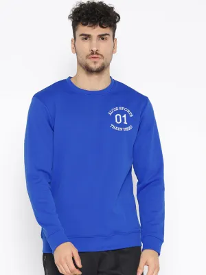 Alcis Men Blue Solid Sweatshirt
