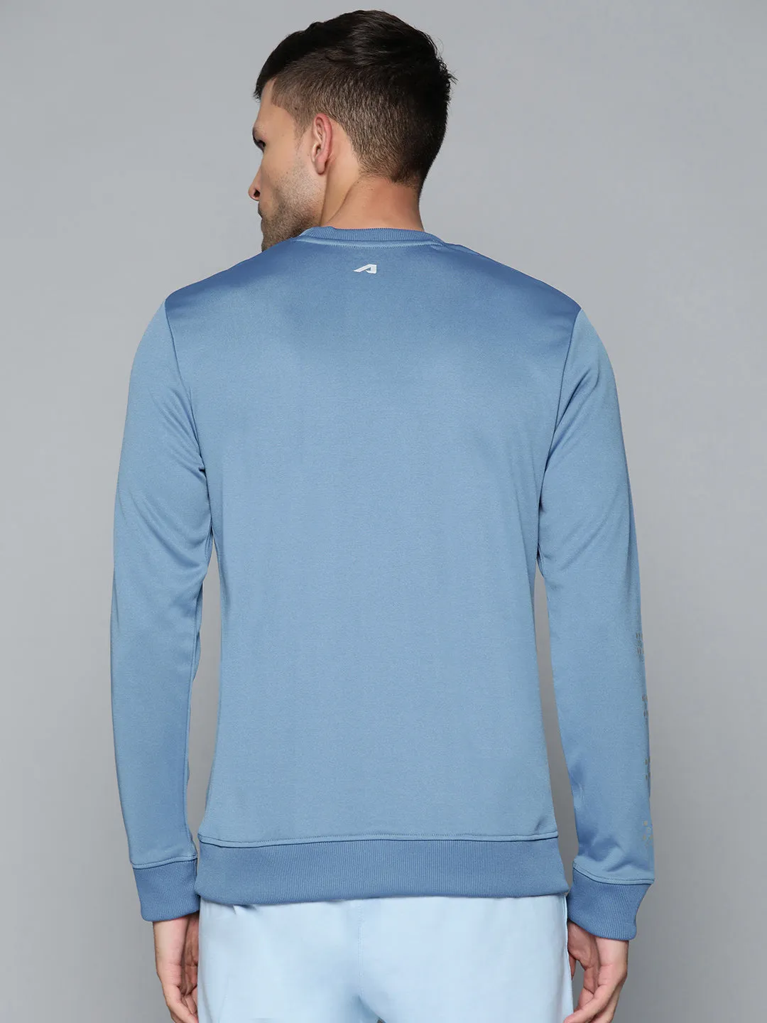 Alcis Men Blue Solid Sweatshirt