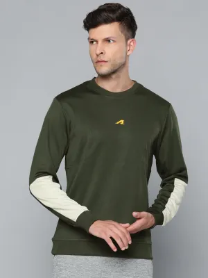 Alcis Men Green Printed Sweatshirt