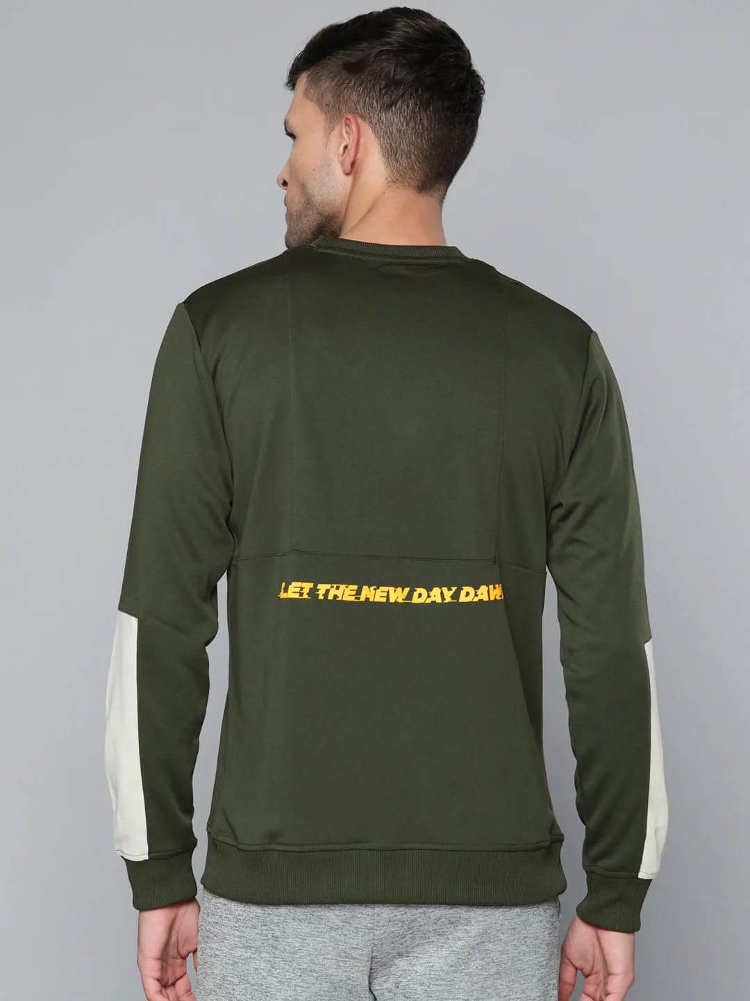 Alcis Men Green Printed Sweatshirt