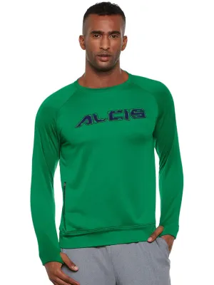 Alcis Men Green Solid Sweatshirt 128MSS377