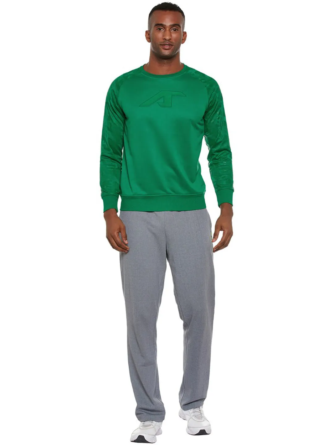 Alcis Men Green Solid Sweatshirt 129MSS379