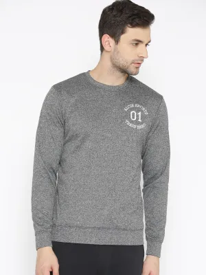Alcis Men Grey Solid Sweatshirt