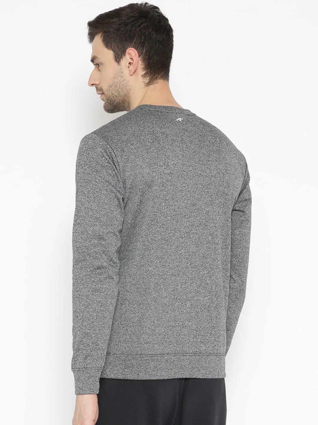 Alcis Men Grey Solid Sweatshirt