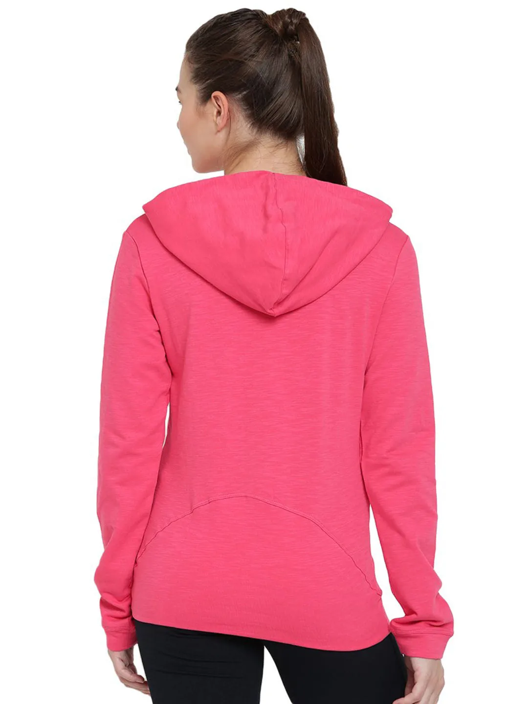 Alcis Men Pink Solid Hooded Sweatshirt 188WSS248