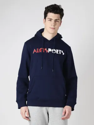 Alcis Mens Navy Blue Hooded Sweatshirt 152MSS232