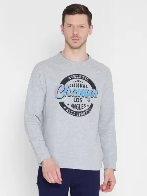 Alcis Mens Printed Grey Sweatshirt 146MSS220