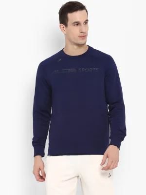 Alcis Mens Printed Navy Sweat Shirt 307MSS254