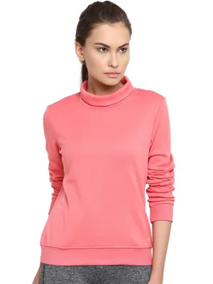 Alcis Women Pink Solid Sweatshirt 133WSS194