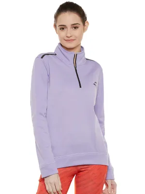 Alcis Women Purple Solid Sweatshirt 339WSS317
