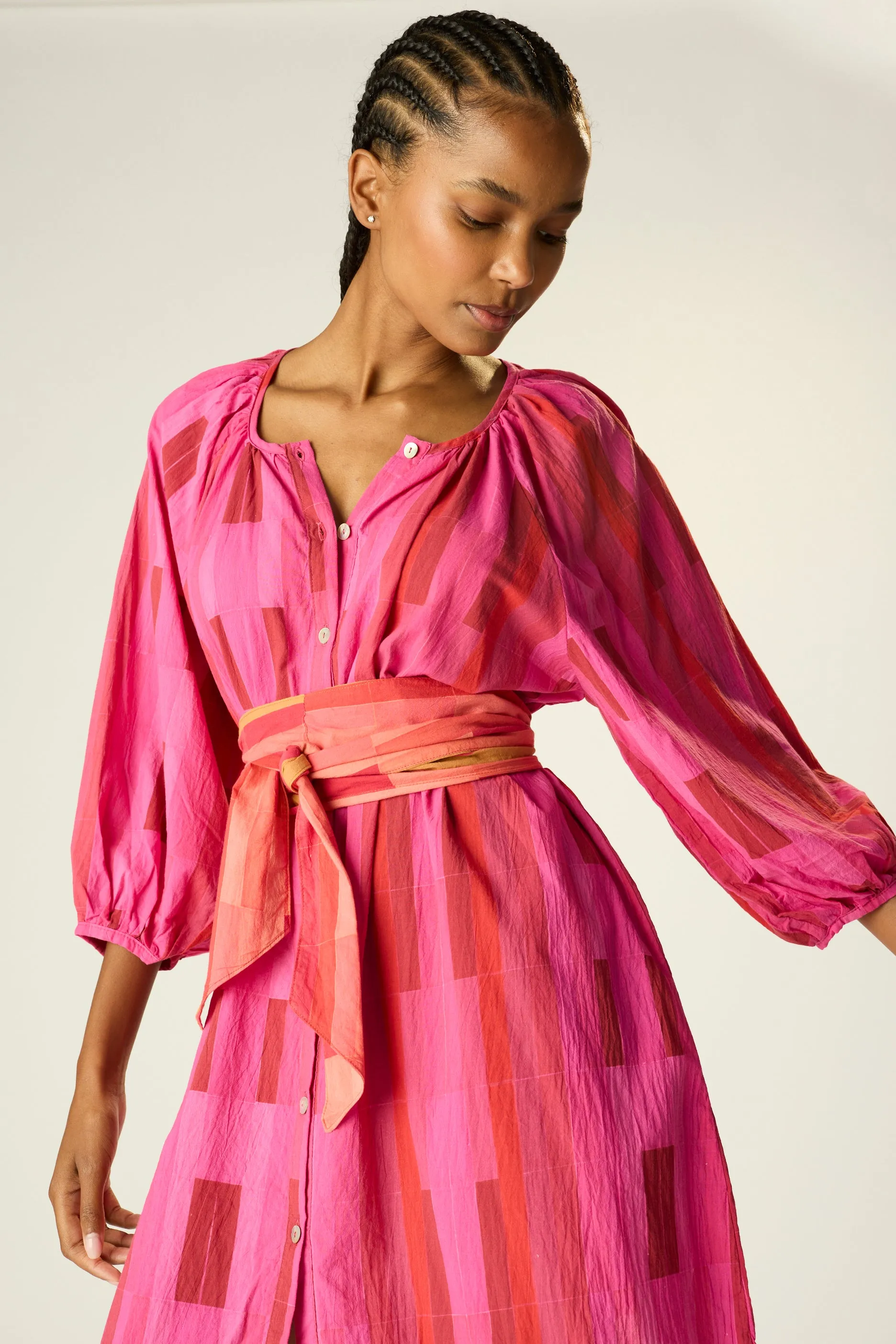 ALEX SHORT DRESS WITH SASH