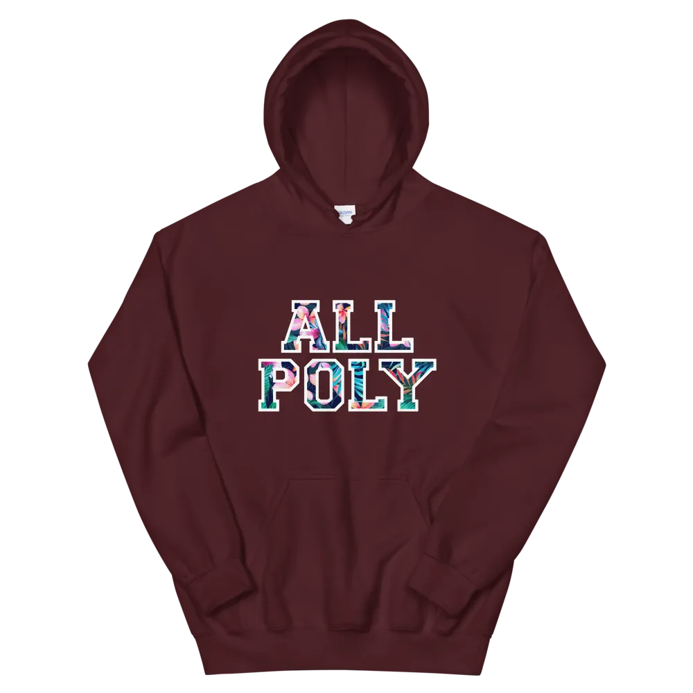 ALL POLY Floral ~ Collegiate *ADULT HOODIE*